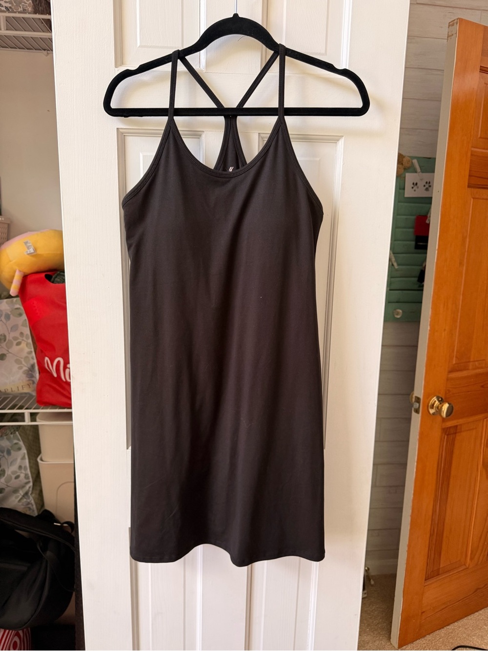 Black Strappy Sports Romper/Dress